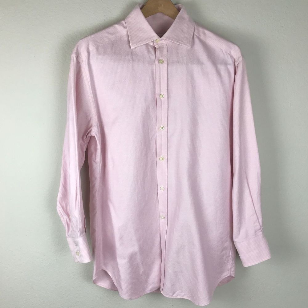 Armani Collezioni Pink Button up Dress Shirt